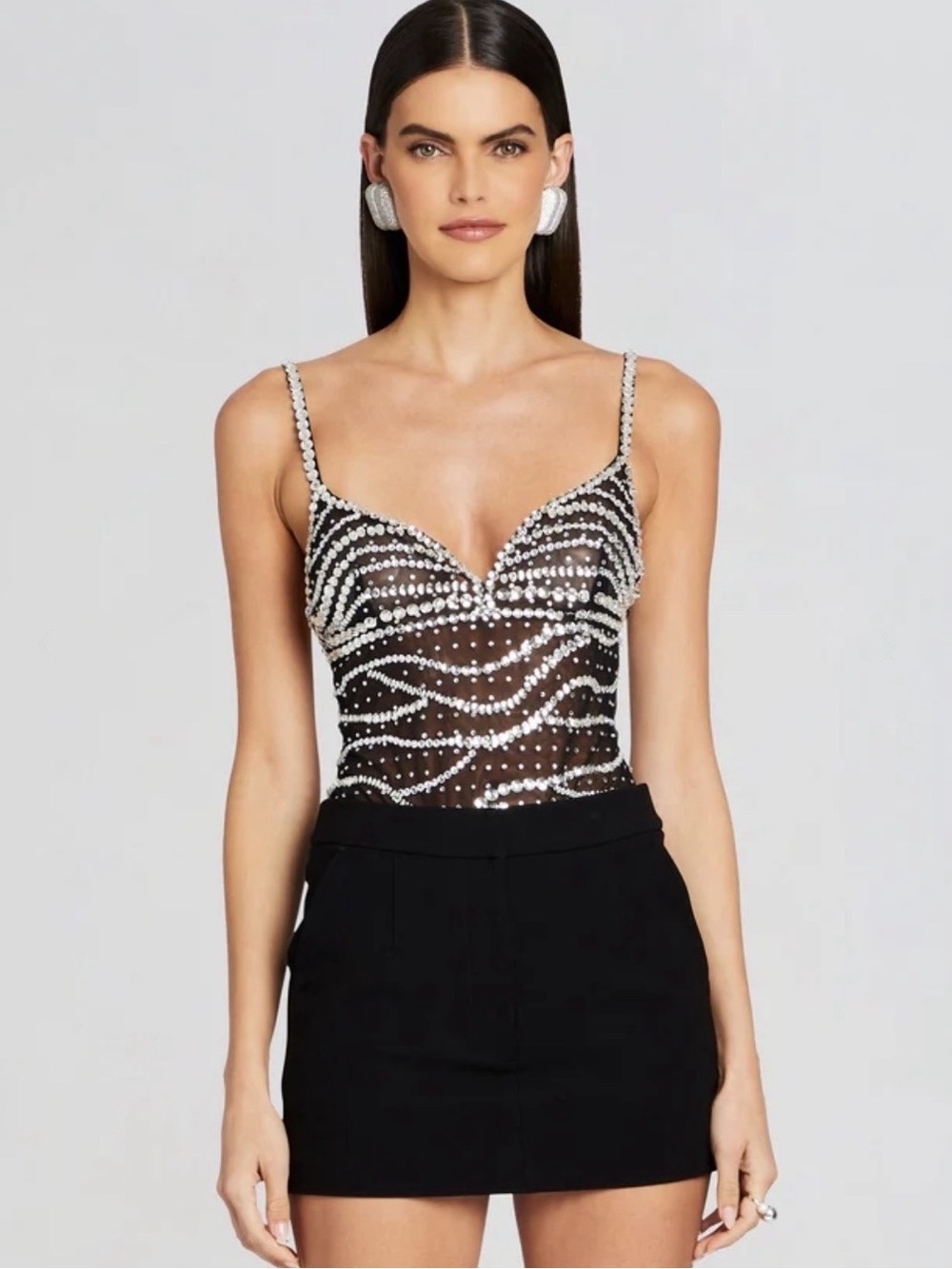 Retrofete BRACIE EMBELLISHED BODYSUIT NWT Size X Small